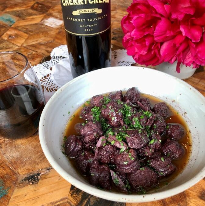 Italian Sausage in Red Wine Appetizer