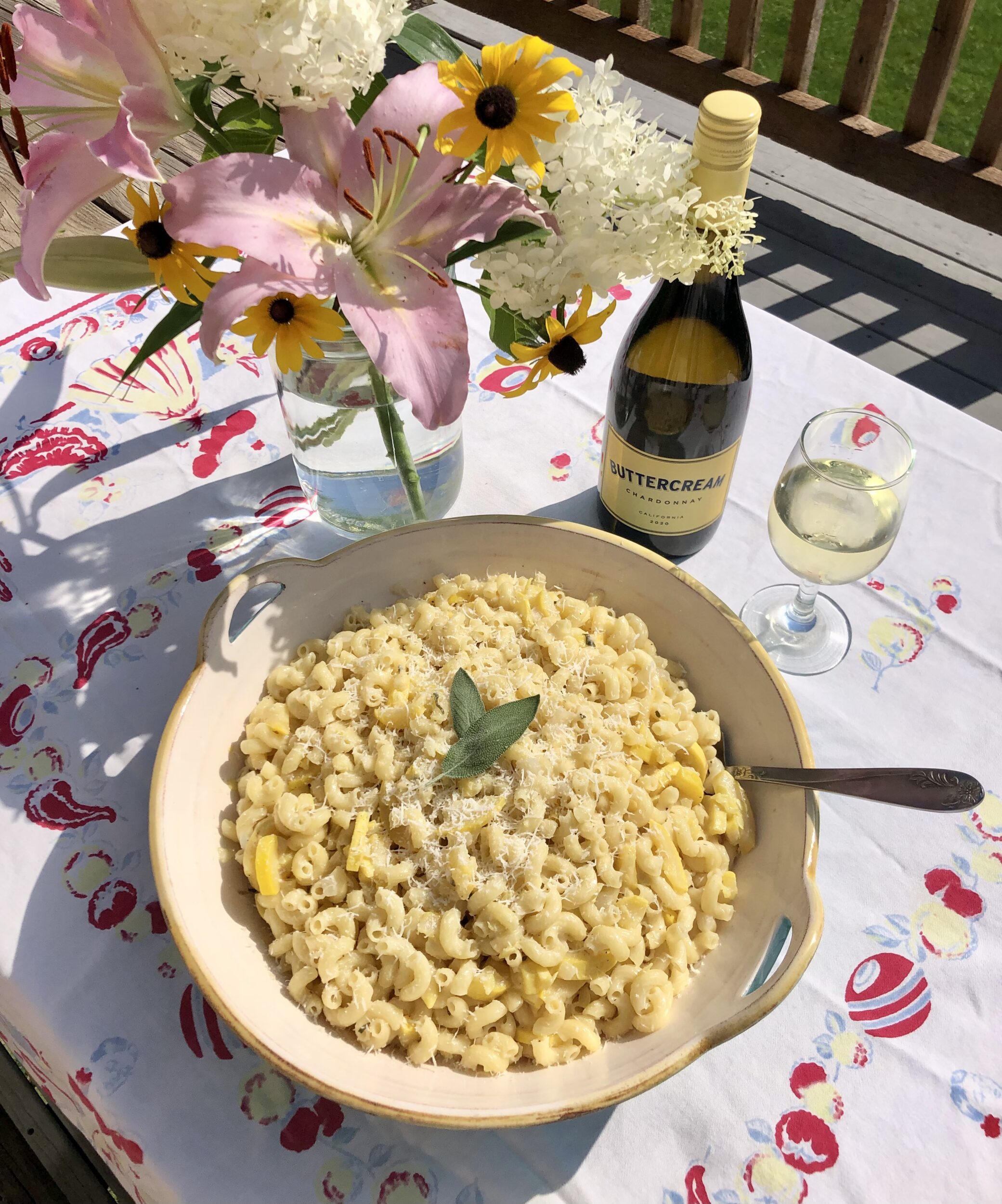 Pasta with Squash and Buttercream Chardonnay